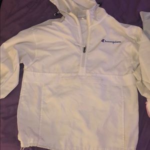 White windbreaker